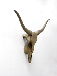 vintage brass longhorn wall mount
