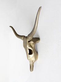 vintage brass longhorn wall mount