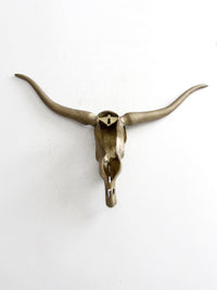 vintage brass longhorn wall mount