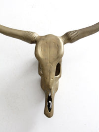 vintage brass longhorn wall mount