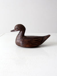 vintage hand-carved ironwood duck