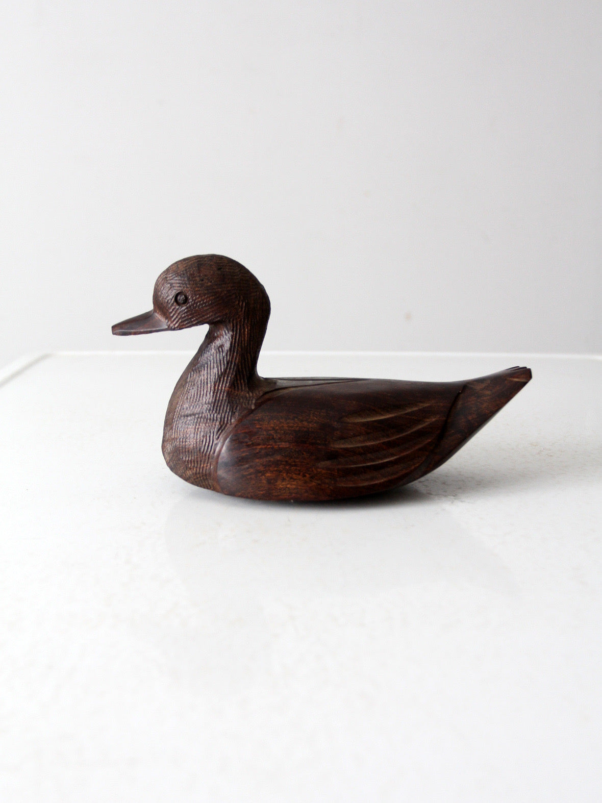 vintage hand-carved ironwood duck