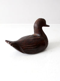 vintage hand-carved ironwood duck