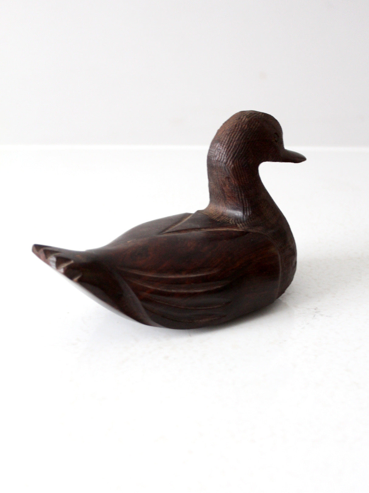 vintage hand-carved ironwood duck