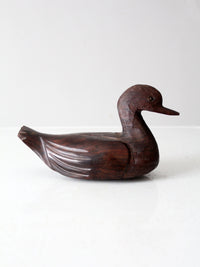 vintage hand-carved ironwood duck