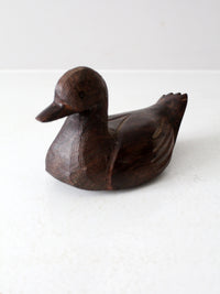 vintage hand-carved ironwood duck