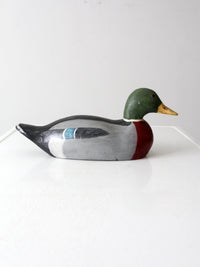 vintage mallard duck wood decoy