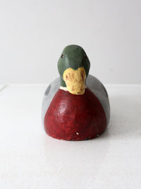 vintage mallard duck wood decoy