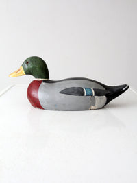 vintage mallard duck wood decoy