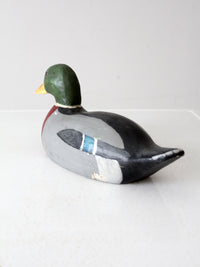 vintage mallard duck wood decoy
