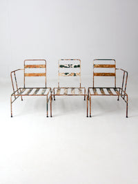 mid century outdoor chair set