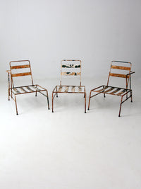 mid century outdoor chair set