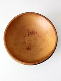 vintage hand-painted footed wood bowl