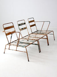 mid century outdoor chair set