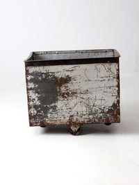vintage industrial cart bin