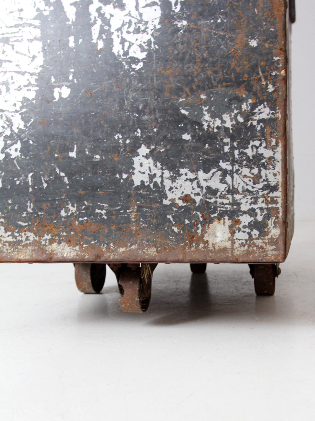 vintage industrial cart bin