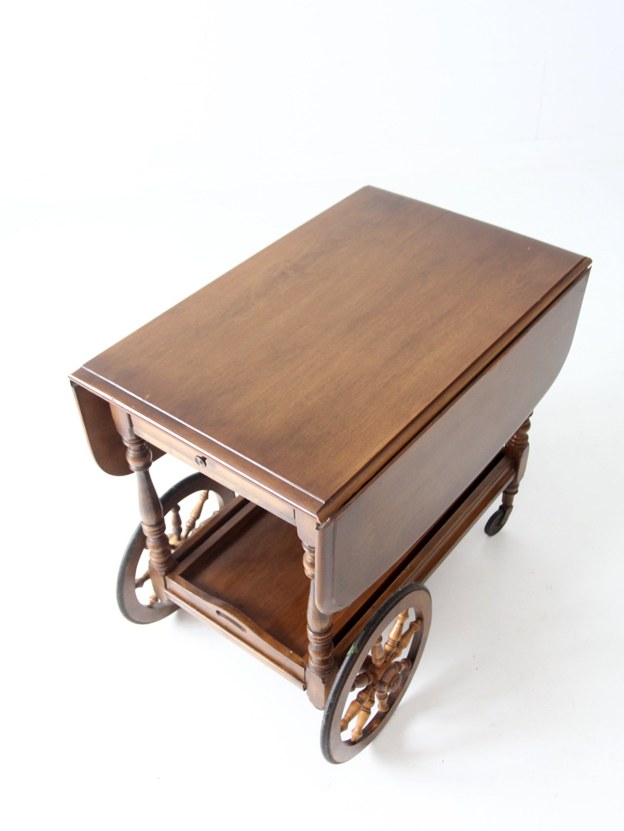 mid century Colonial tea or bar cart