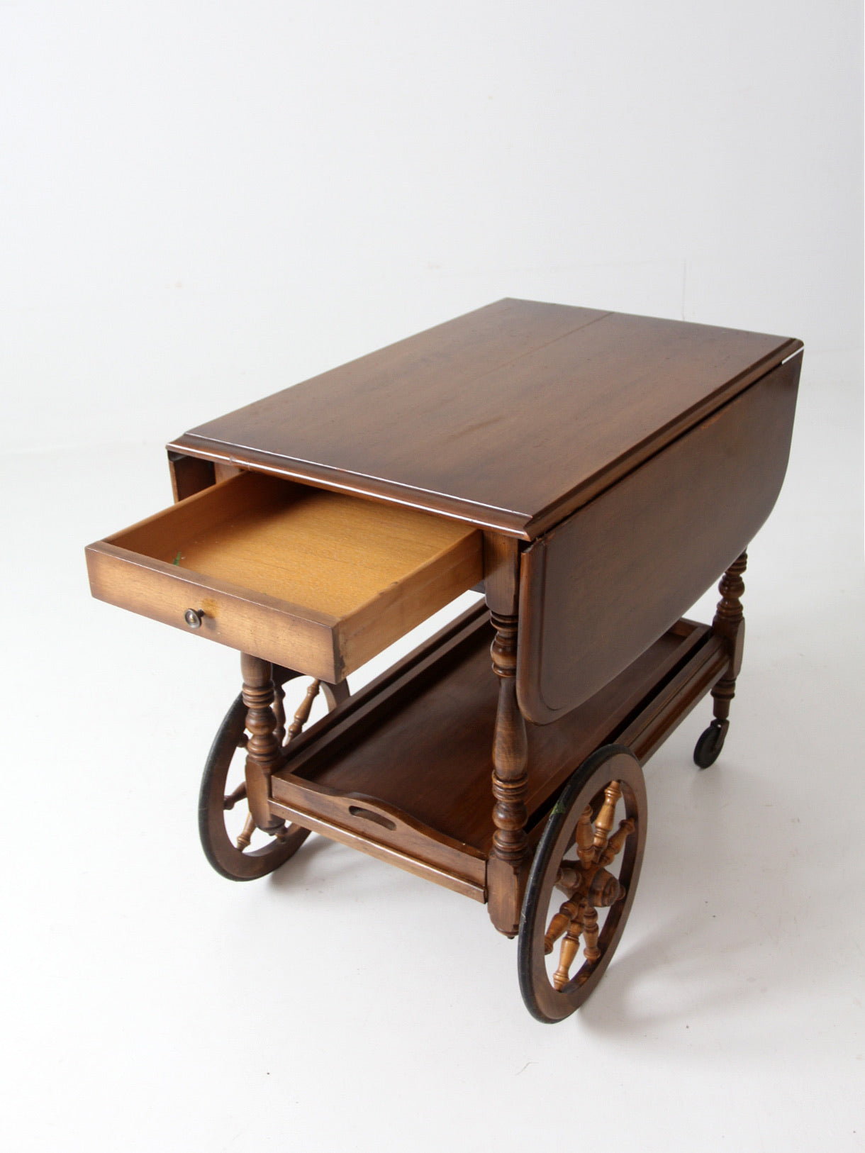 mid century Colonial tea or bar cart