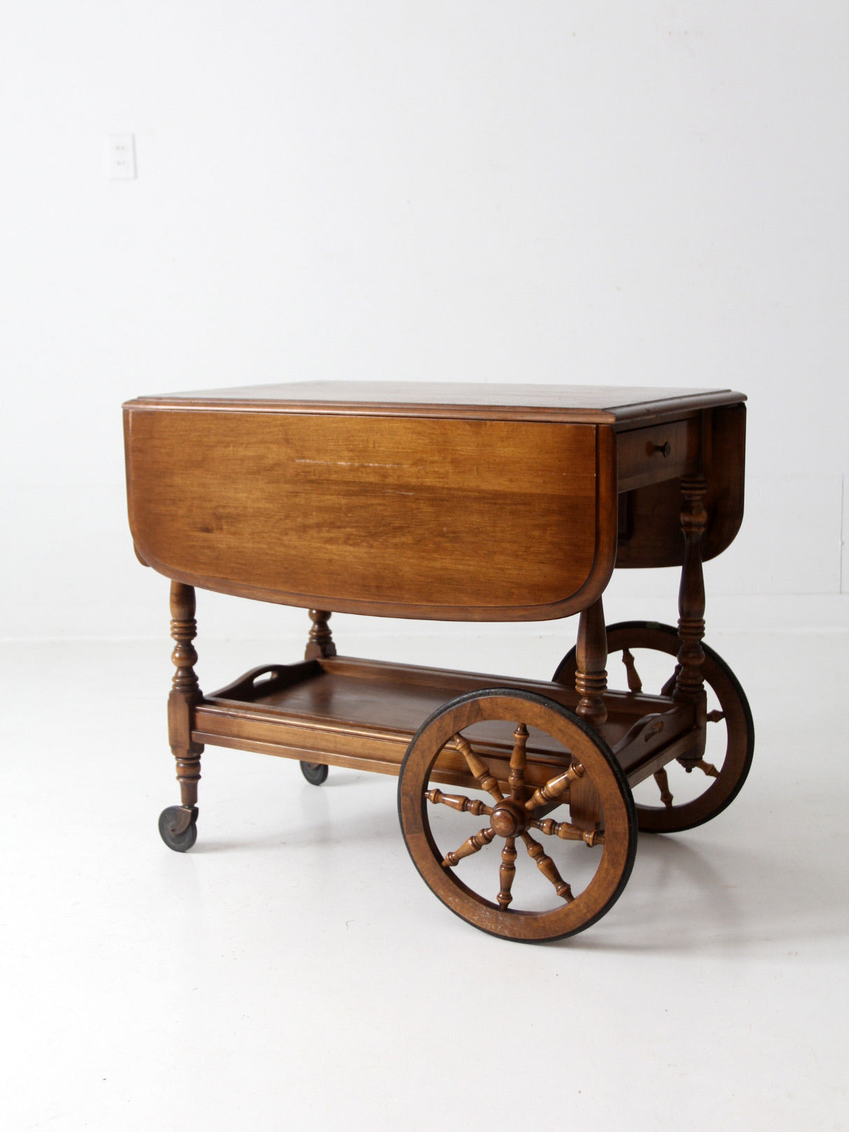 mid century Colonial tea or bar cart