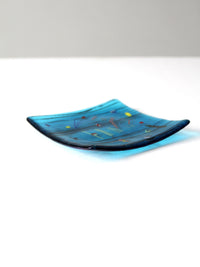 mid century fused glass tray