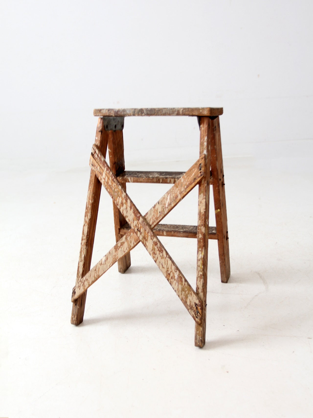 vintage wood step ladder