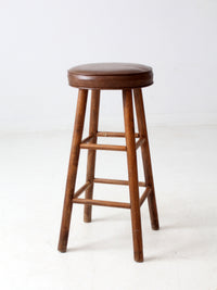 vintage wooden bar stool