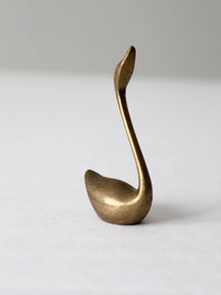 mid century brass swans set of 3
