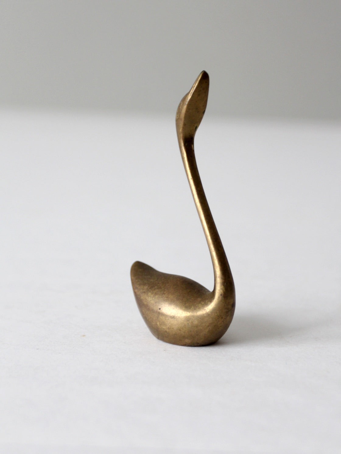 mid century brass swans set of 3