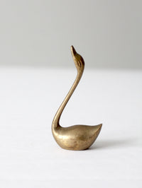 mid century brass swans set of 3