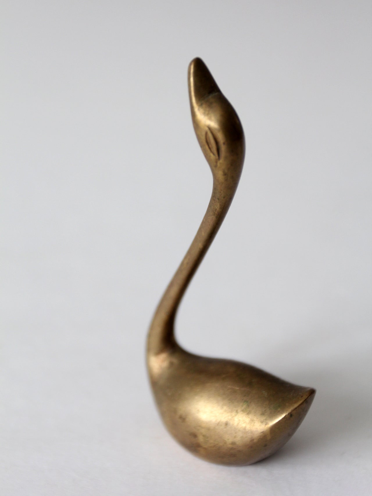 mid century brass swans set of 3