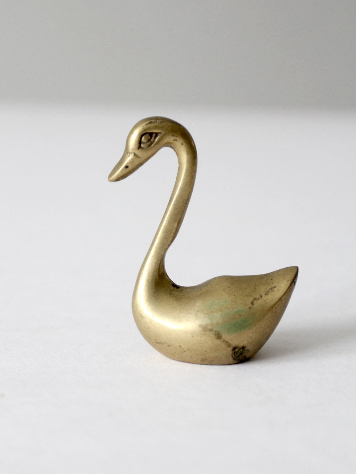 mid century brass swans set of 3