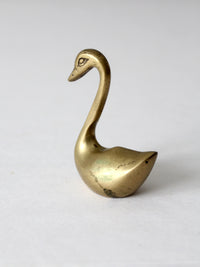 mid century brass swans set of 3