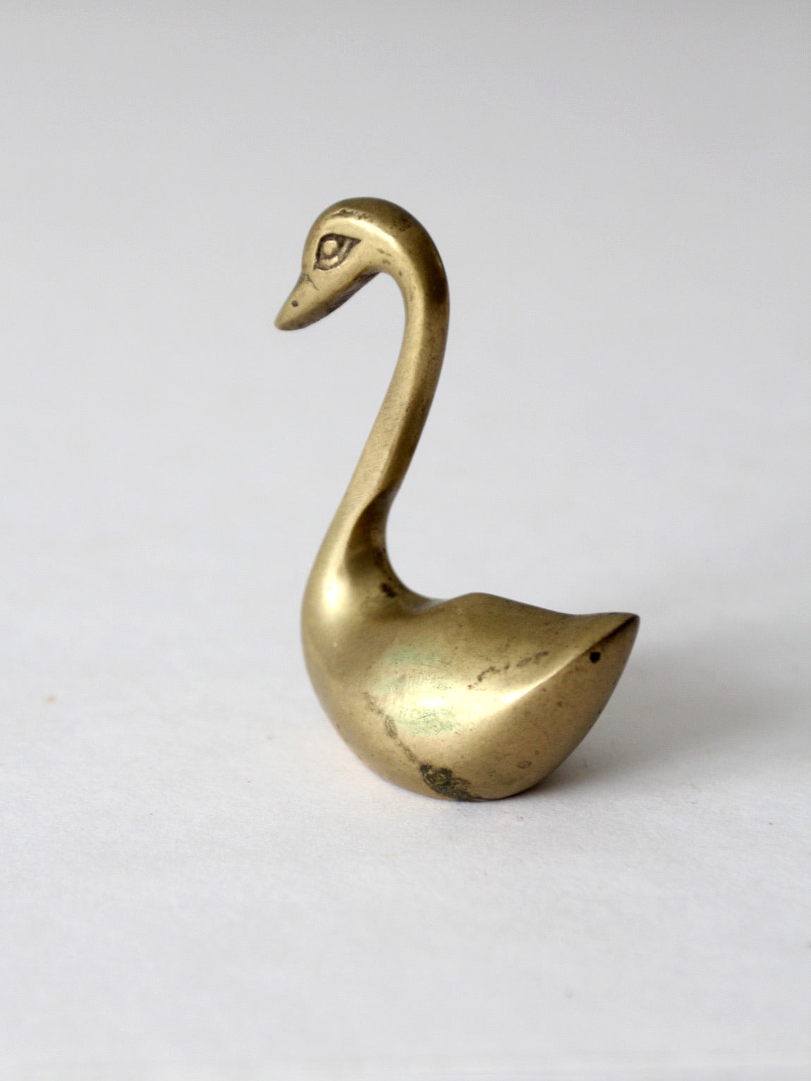 mid century brass swans set of 3