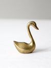 mid century brass swans set of 3