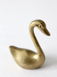 mid century brass swans set of 3