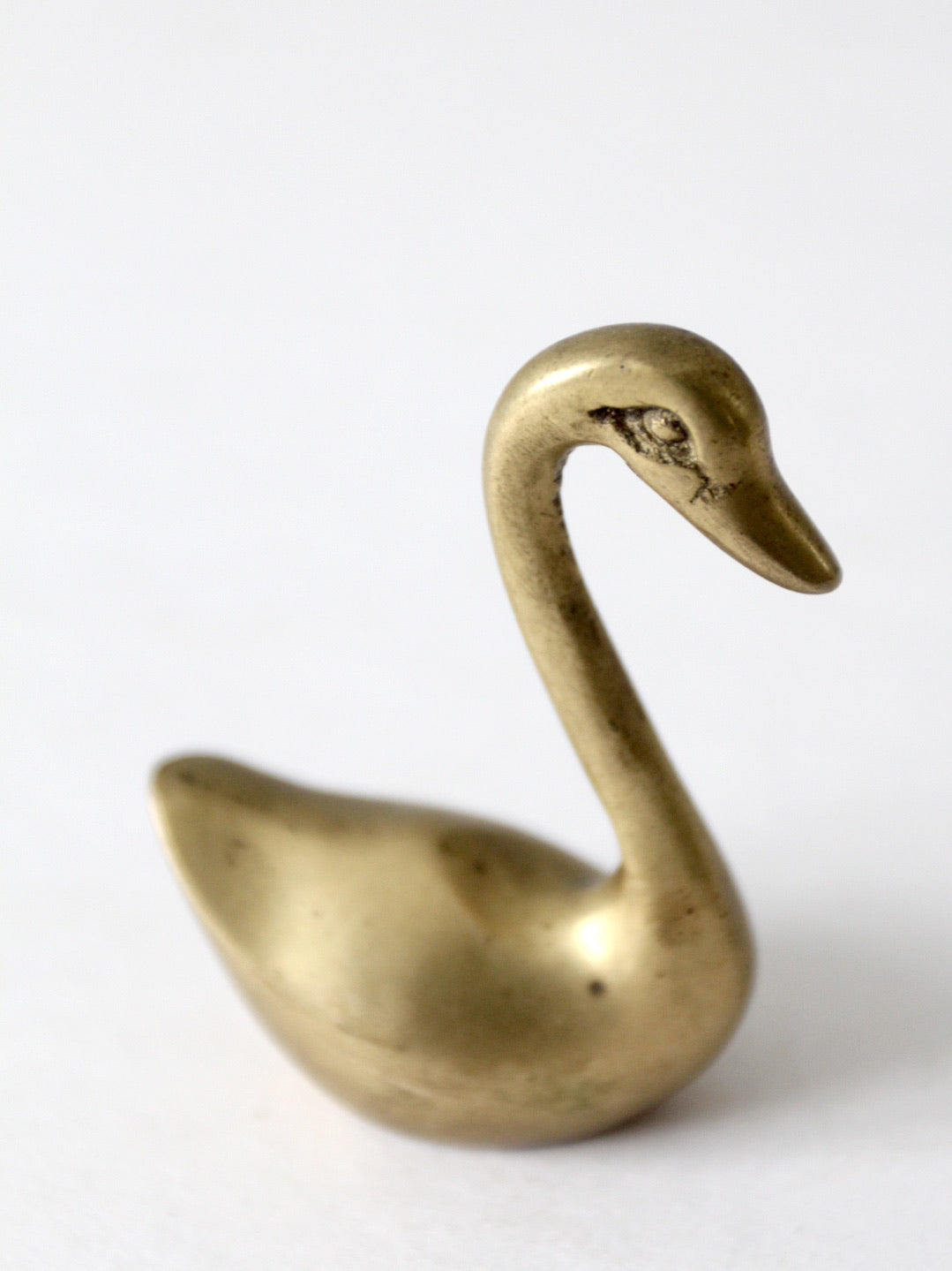 mid century brass swans set of 3