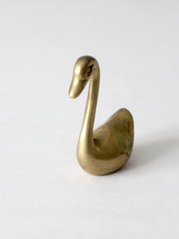 mid century brass swans set of 3