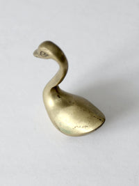 mid century brass swans set of 3