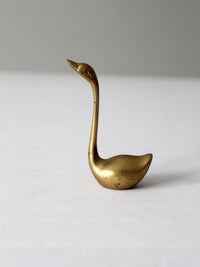 mid century brass swans set of 3