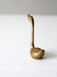 mid century brass swans set of 3