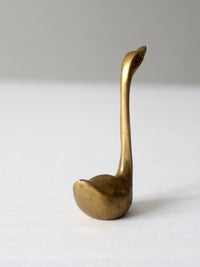 mid century brass swans set of 3