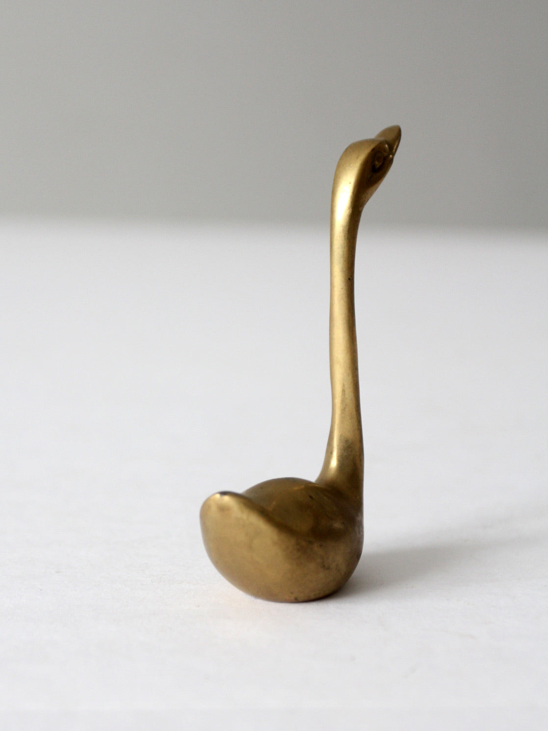 mid century brass swans set of 3