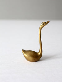 mid century brass swans set of 3