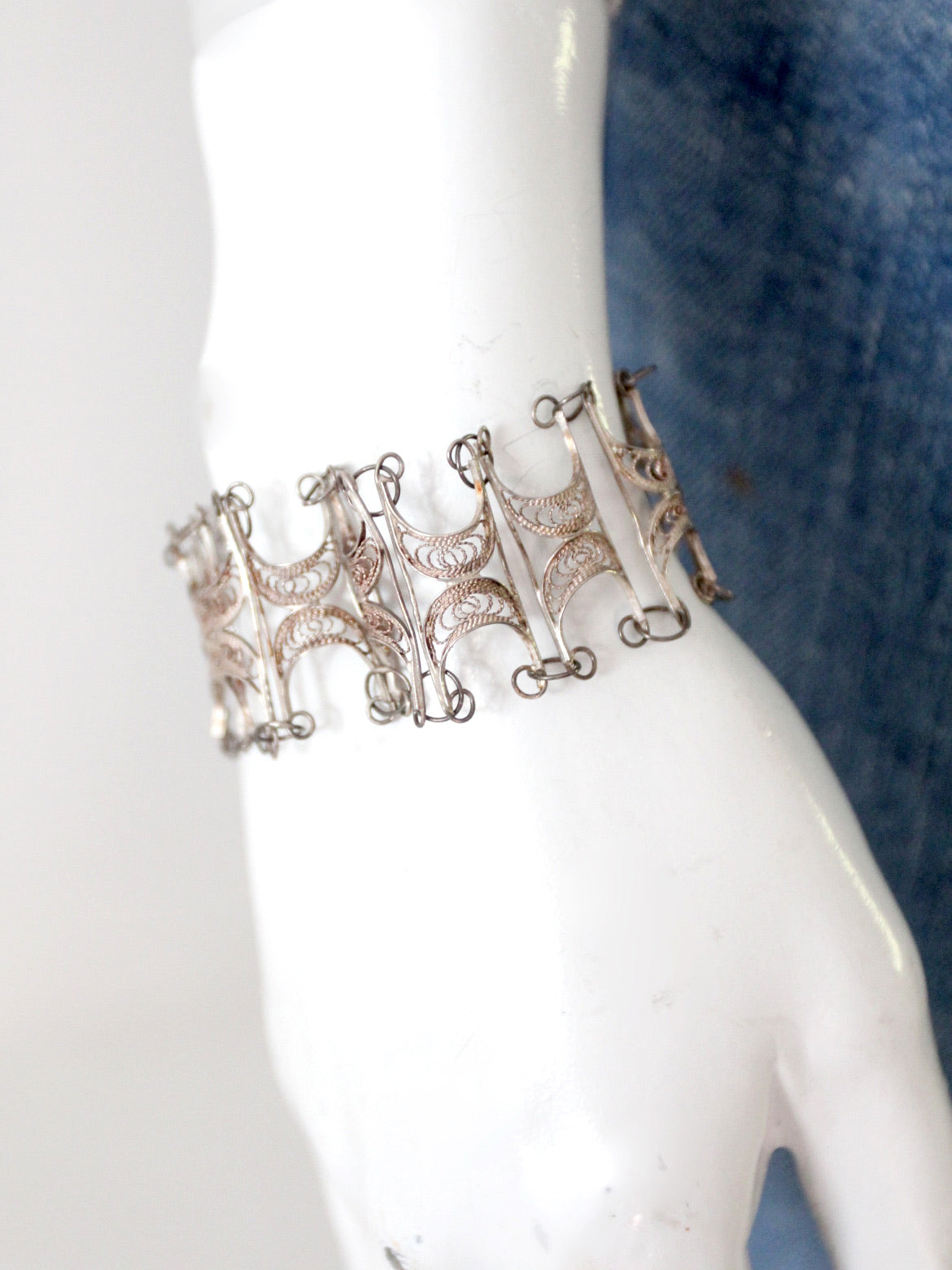 vintage filigree cuff bracelet