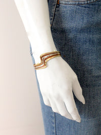 vintage mixed metal cuff bracelet