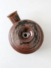 vintage studio pottery lidded bowl