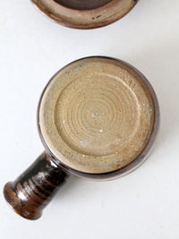 vintage studio pottery lidded bowl