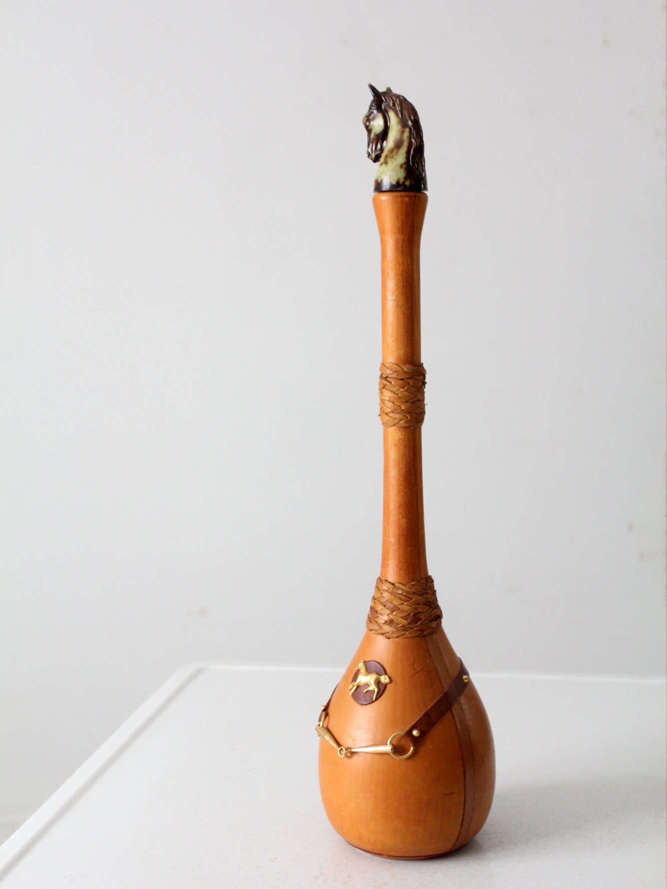 vintage Italian equestrian decanter bottle