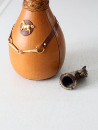 vintage Italian equestrian decanter bottle