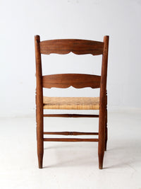 antique woven seat armchair